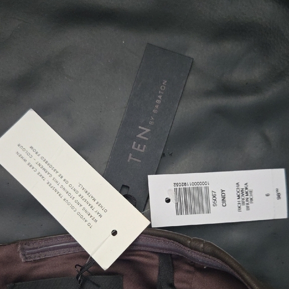 Babaton Ten Aritzia Cindy Sz 6 Dark Chocolate Vegan Leather Tube Top Back Zipper - Picture 7 of 14